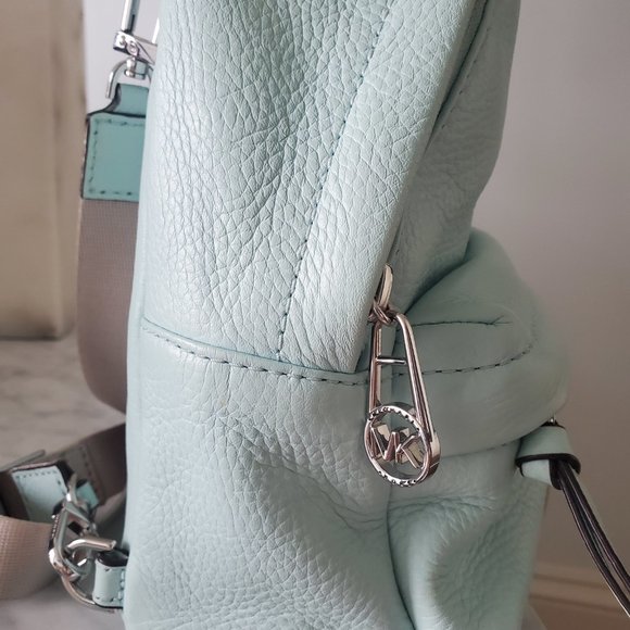 Michael Kors Pebbled Leather Aqua Blue Mini Backpack - Picture 4 of 8